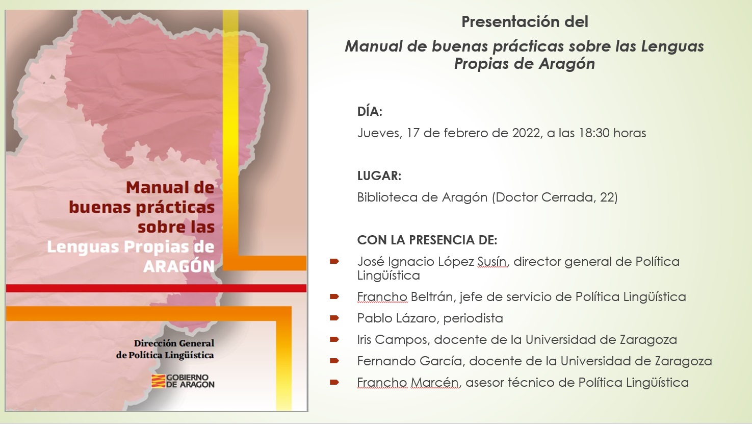 PRESENTACIÓN DEL MANUAL DE BUENAS PRÁCTICAS SOBRE LENGUAS PROPIAS DE
